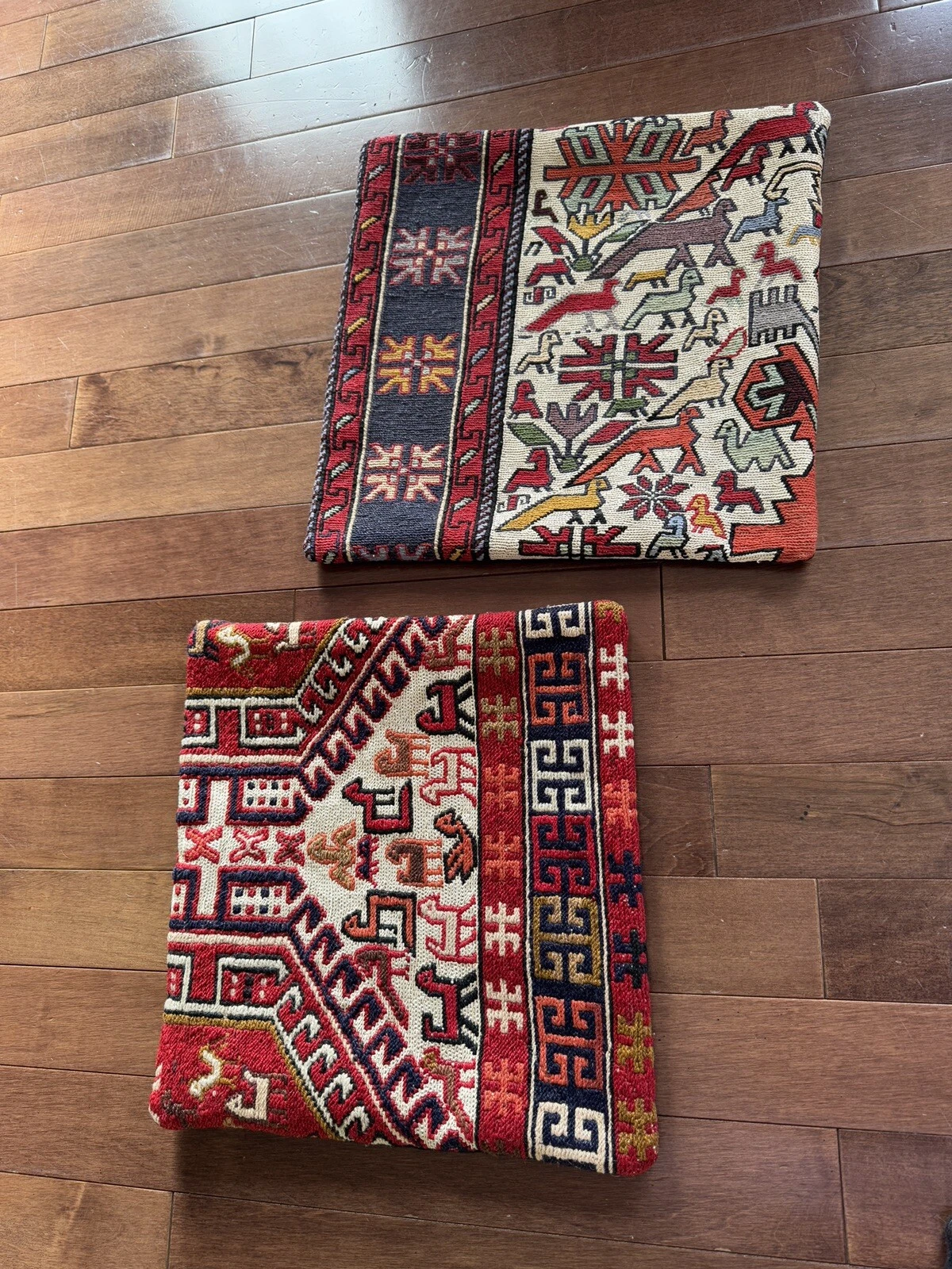 Homemade Throw Covers Wool Thick Qashqai folk art rare animals