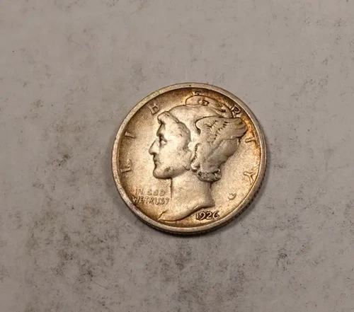 1926-D Mercury Dime * Very Fine VF (toned) * 90% Silver * XD510