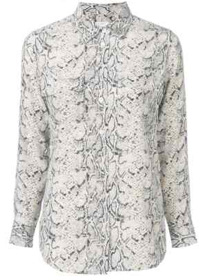 EQUIPMENT SLIM SIGNATURE NATURAL PRINT SILK SHIRT SIZE SMALL-$280
