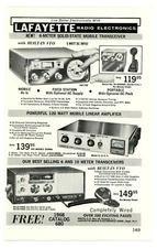 QST Ham Radio Magazine Ad LAFAYETTE HA-750 Transceiver and Linear Amp. (12/67)