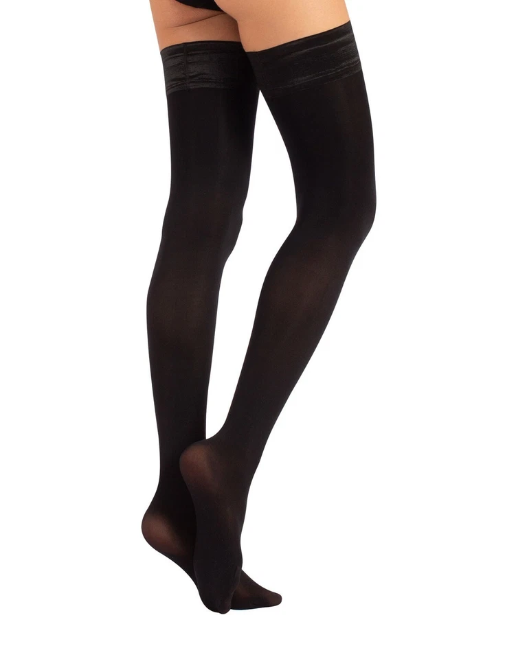 Blickdichte halterlose Strümpfe ,60den Microfaser,  M/L, XL, 2XL 3XL und 4XL - Bild 3 von 4