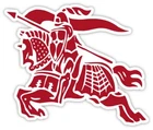 Knight red sticker decal 4" X 4"