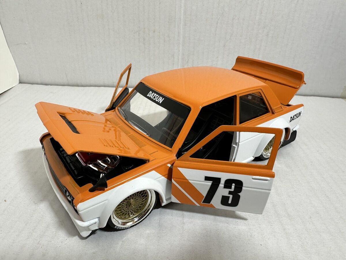 JADA JDM TUNERS 1973 DATSUN 510 ORANGE 1:24 DIECAST MODEL JADA JDM TUNERS 1973 DATSUN 510 ORANGE 1:24 DIECAST MODEL