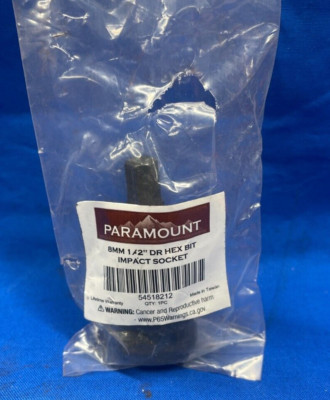 PARAMOUNT 8MM 1/2'' DRIVE HEX BIT IMPACT SOCKET 54518212