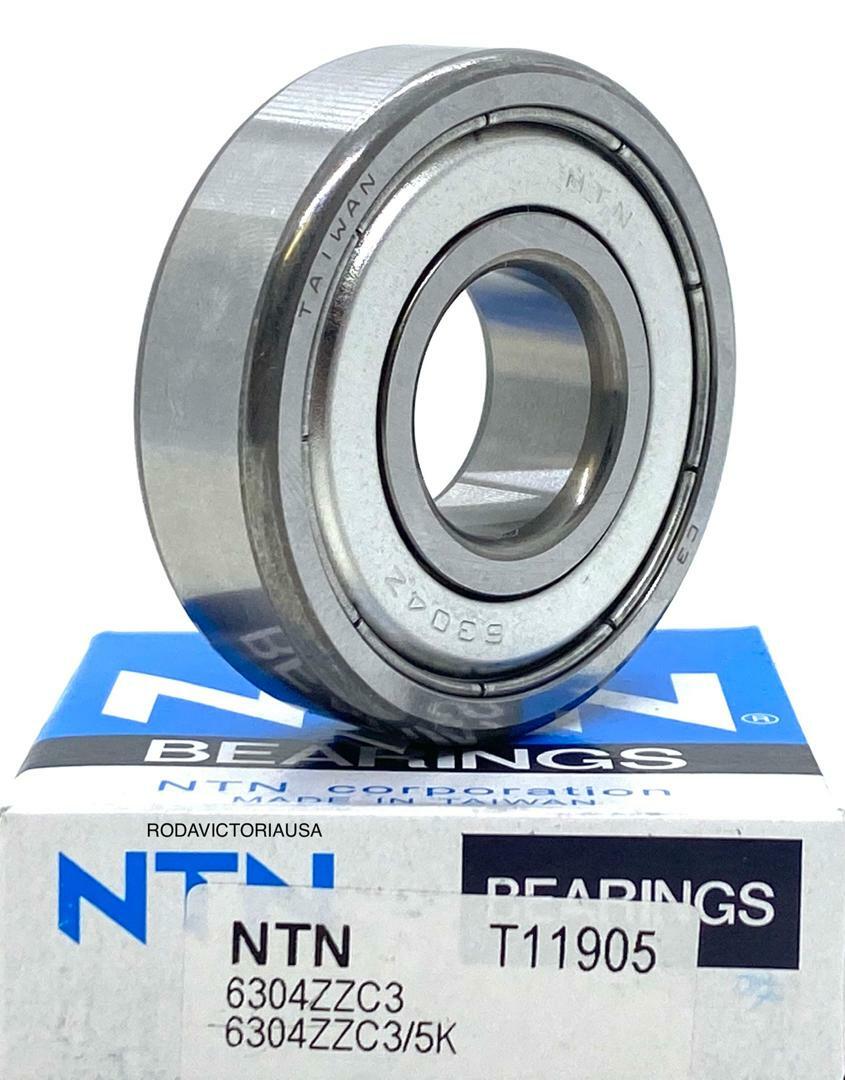 NTN 6304 ZZ C3 DEEP GROOVE BALL BEARING, METAL SHIELDED 20x52x15mm