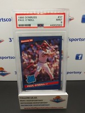 1986 DONRUSS PAUL O'NEIL RATED #37 PSA 9 MINT