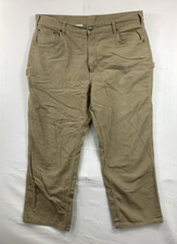 Carhartt Pants Mens 40x30 Tan Khaki Canvas B159 GKH Loose Fit