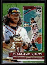Brandon Crawford 2022 Donruss Optic Diamond Kings Lime Green Prizm Card  #26