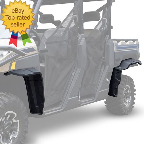 Front & Rear Extended Fender Flares for Polaris Ranger XP 1000 18-25, Front and