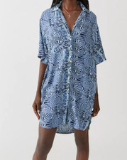 Urban Outfitters UO Dean Printed Shirt Dress - Oversized - size L - NWT