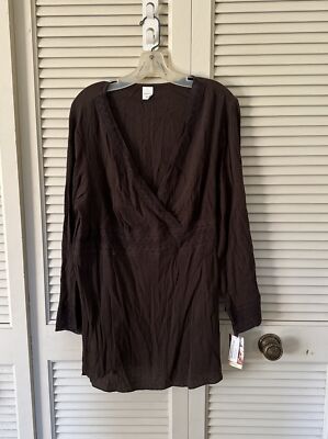 MERONA TARGET BRAND BROWN SWIM SUIT COVER UP WOMENS SIZE 16W 18W