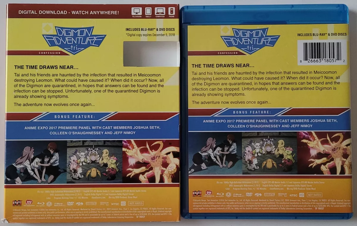 Digimon Adventure Tri 6-Film Collection Blu-Ray Set with Slipcover