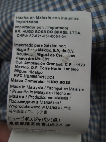 Boss Hugo Boss Slim Fit Stretch Spread Plaids Men Dress Shirt Blue 16 | 32 UPC63 - Picture 10 of 12