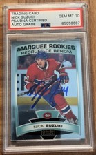 Nick Suzuki Signed 2019-20 OPC Platinum Marquee Rookie Auto #164 PSA 10 Auto