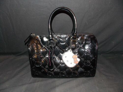 Loungefly 2012 Hello Kitty Black Leather Quilted Embossed Backpack Loungefly 2012 Hello Kitty Black Leather Quilted Embossed  main image 3