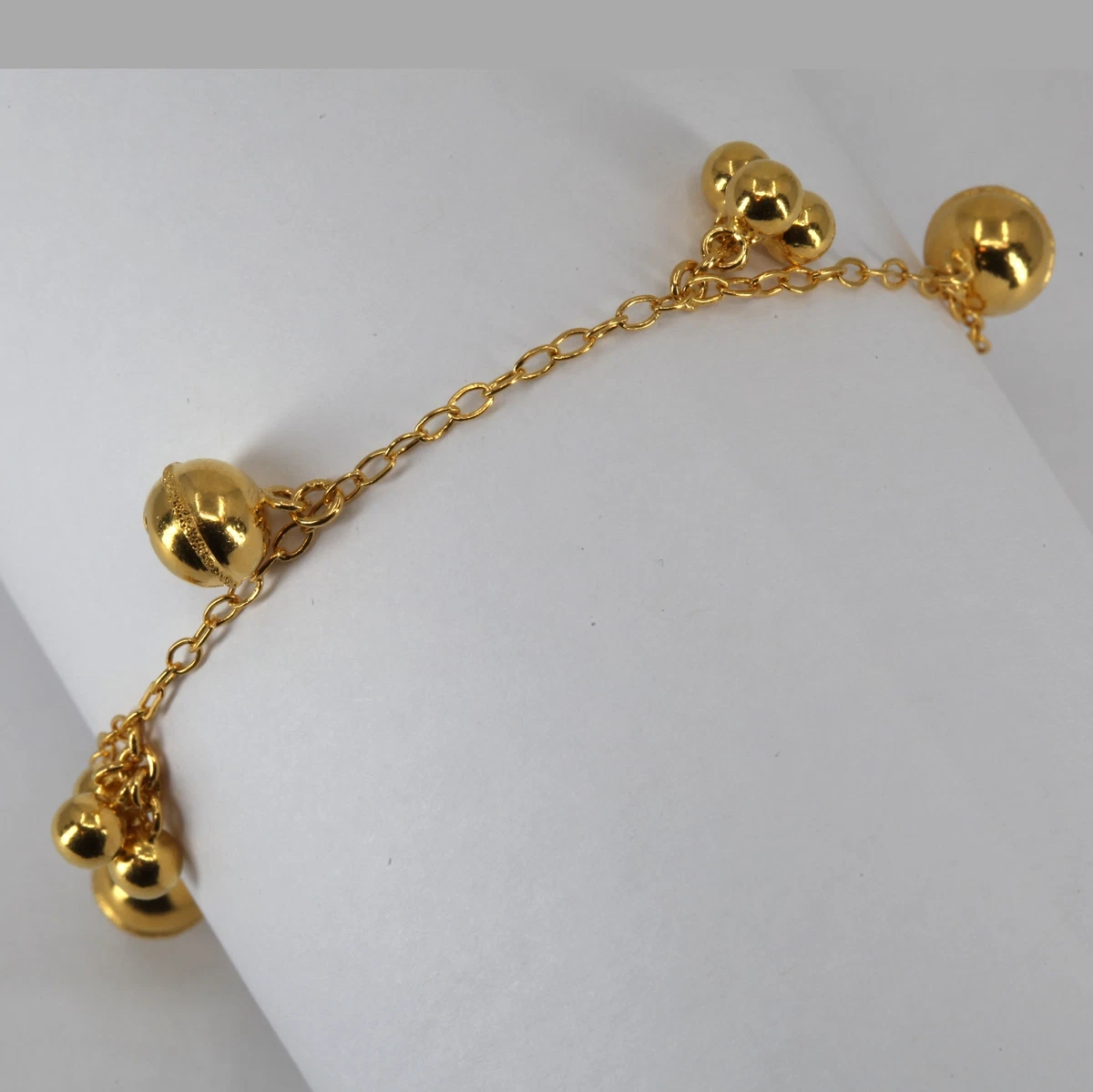 Gold charm deals bracelet ebay