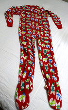 Unisex 1 Pc Pajamas Christmas Polar Bear Red Fleece Footed XS TP Kids Boys Girls