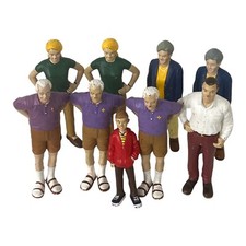 Vintage Lakeshore Learning Community Block Play People Figures Lot of 9 Pieces