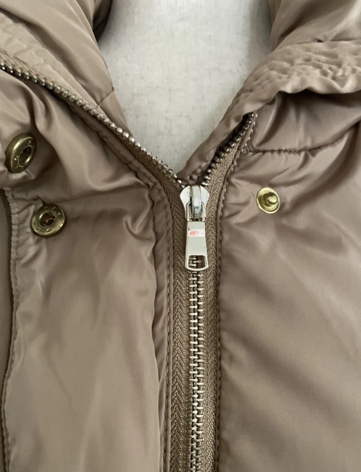 Jaqueta 2Bella Feminina Removível com Capuz Zíper Completo Interior de Pele Marrom Tamanho M - Imagem 4 de 4