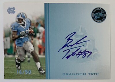 2009 Press Pass Signings Blue 16/50 Brandon Tate Card #PPS-BT Rookie Auto RC  