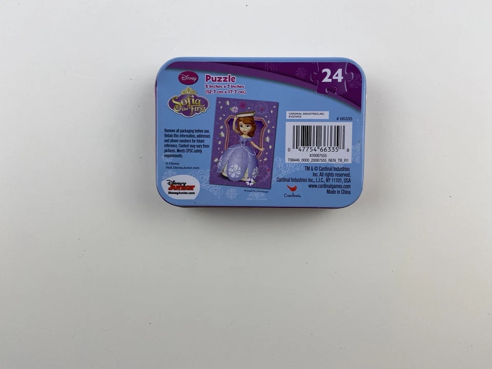 Sofía el Primer SET Puzzles en Caja de Lata 24 Piezas Divertido Juego Juguete Regalo Fiesta Pack Foto 2 de 3