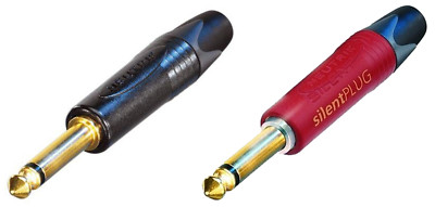 1 Pair Neutrik NP2X-B 1/4 TS Guitar Plug & Neutrik NP2X-AU-SILENT Silent Mono
