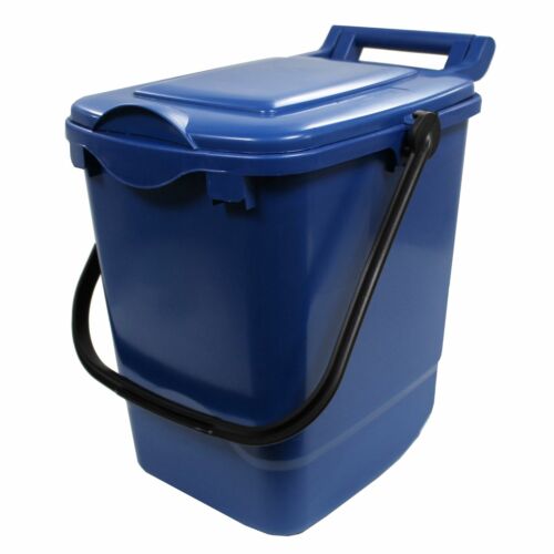 Niebieski duży 23-litrowy kompostowy pojemnik na odpady spożywcze - kosz na krawężnik 23 l - Zdjęcie 1 z 4