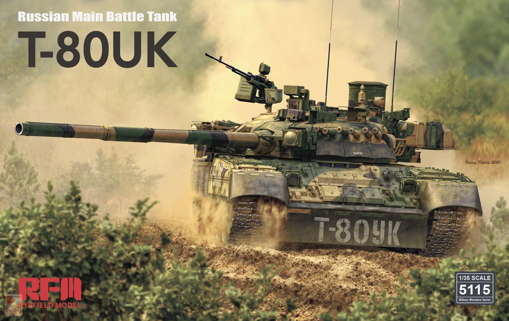 Rye Field Model RM-5115 - 1:35 T-80UK Russian Main Battle Tank - New