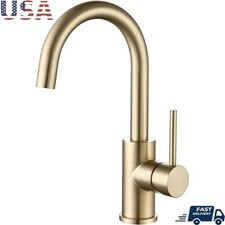 Single Handle Kitchen Bar Faucet High Arc 360  Swivel Metal Sink Mixers New