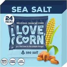 LOVE CORN Sea Salt Crunchy Corn Snack 20g x 24 Bags Healthy Snacks Gluten Free