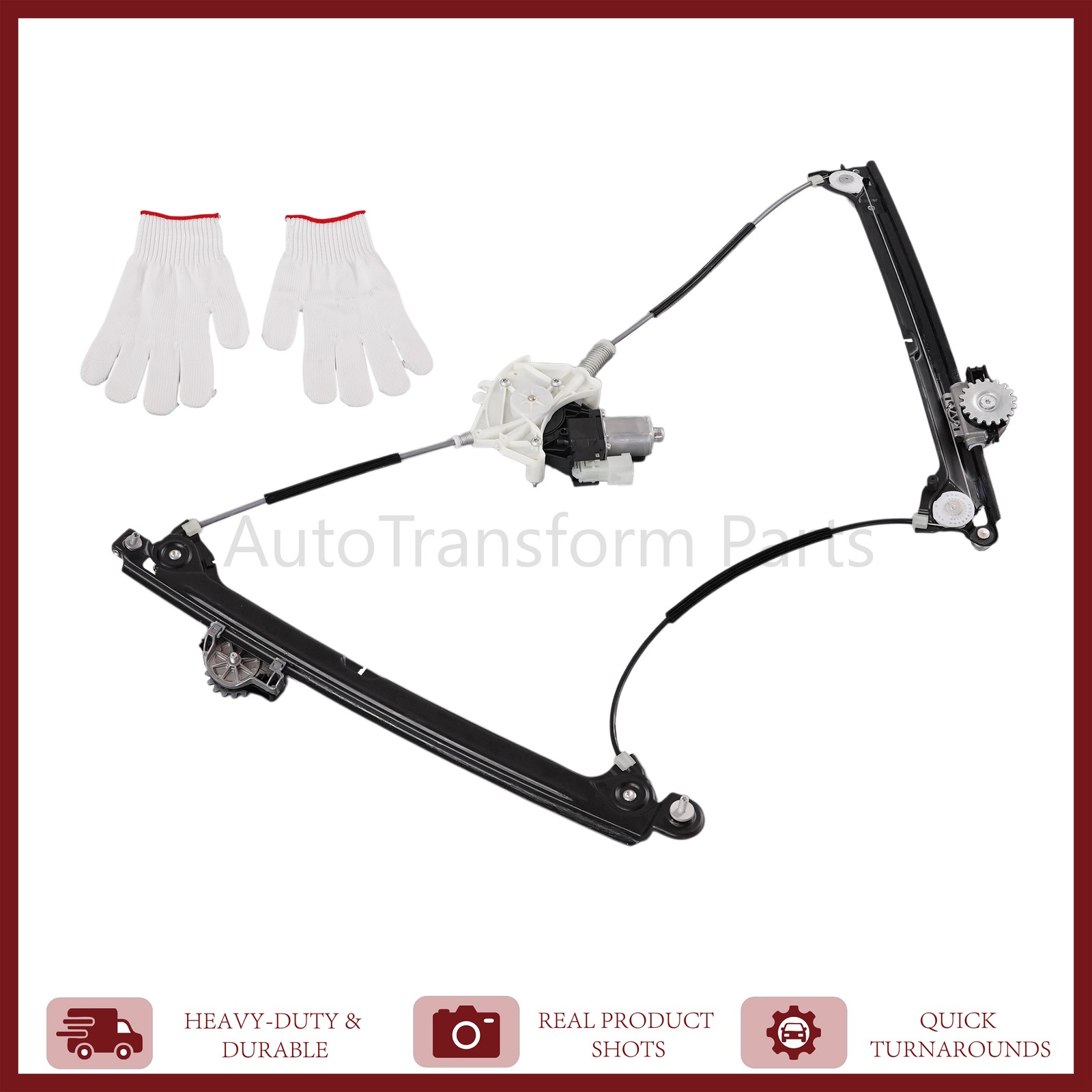For 2017-2024 Maserati Levante M161 FL Driver Side Window Regulator W/Motor