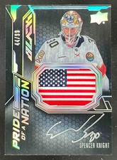 2022-23 Update Black Pride of a Nation Patch #PON-SK Spencer Knight Auto /99