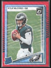 2025 Donruss #325 Kyle McCord Optic Rated Rookies Preview Red Wave