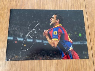 Xavi Hernandez Signed Barcelona Photo Barcelona Autograph COA