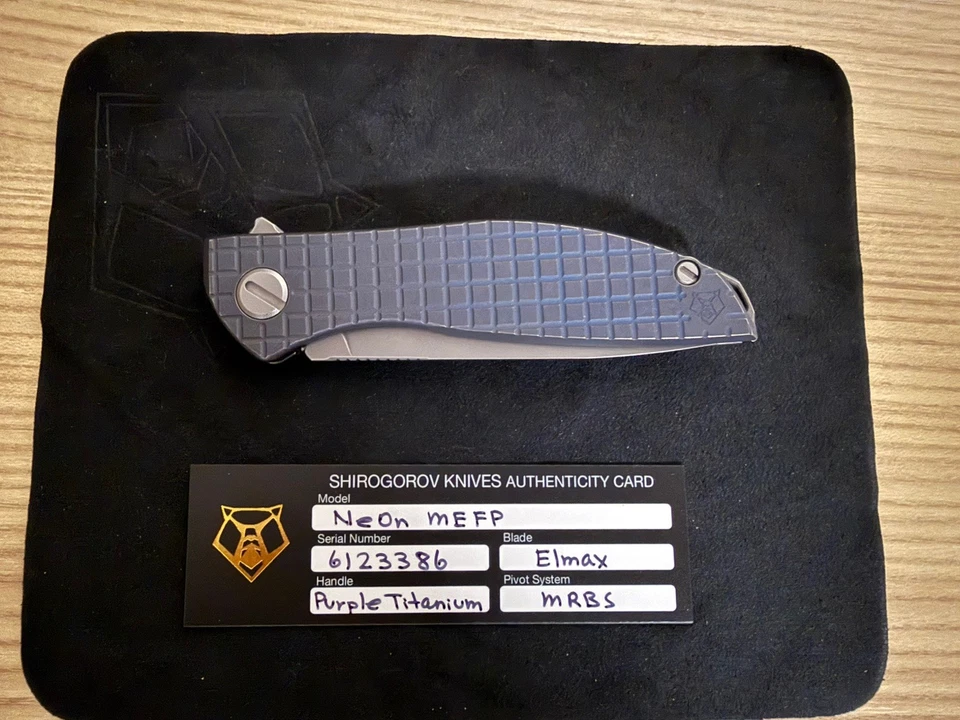 Shirogorov Knives Neon Zero Monkey Edge Frag Purple Edition Brand New - Image 3 of 4
