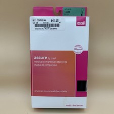 Mediven 20-30 mmHg Calf Compression Stockings Closed Toe Black Size Large Petite