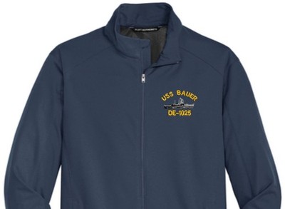 USS BAUER DE-1025 Soft Shell Jacket.  New.  U.S. Navy