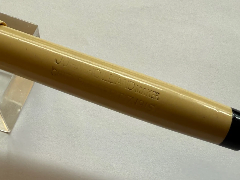 罕见复古戒指上衣 John Holland 珠宝钢笔,白色,全新 Sac,很棒!! — 第 3/4 张图片