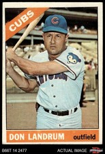 1966 Topps #43 Don Landrum SHW Cubs COMMON VARIATION (3 possible) 3 - VG