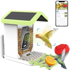 Smart Bird Feeder with Camera, AI Bird Species Identification Solar Powered P...