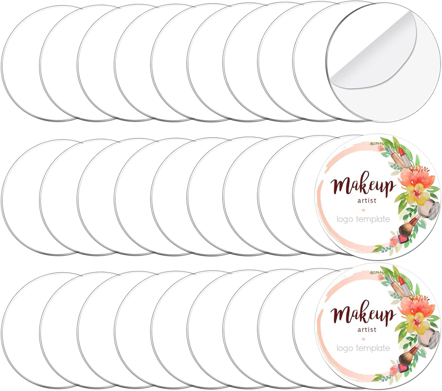 Uenhoy 30 Pcs Clear Acrylic Circle Sheet 2 Inch Acrylic Discs Transparent Plasti