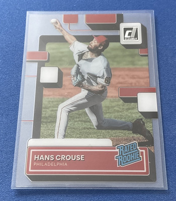 2022 Panini Chronicles Clearly Donruss #69 Hans Crouse RC Philadelphia Phillies