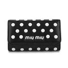 MIU MIU Dot Studs Key Case 5PG222 2DRA F0967 NERO/BIANCO