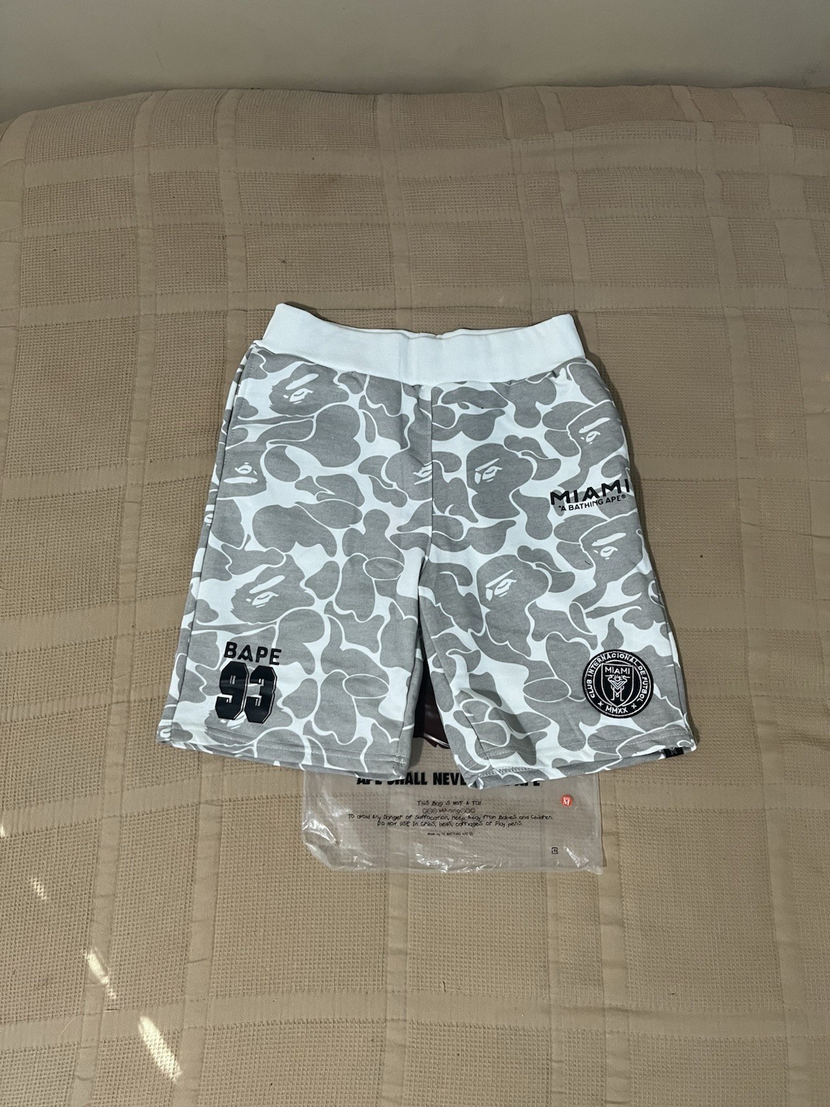 A Bathing Ape x Inter Miami Short Sleeve Soccer Jersey & Shorts Set Gray thumbnail 2