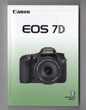 Canon EOS 7D Genuine Digital Camera Instruction Manual / User Guide In English