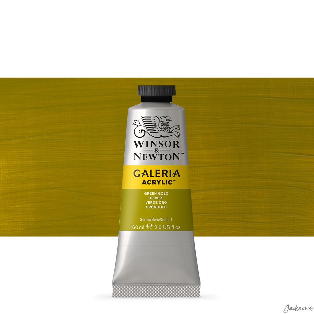 Winsor & Newton Galeria Acrylic Paint Tube 60ml Green Gold 294 For Artists