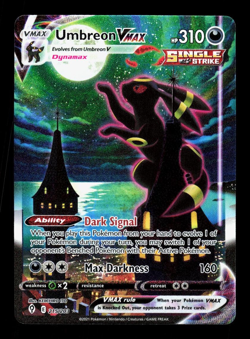 Umbreon VMAX 215/203 Alternate Art Evolving Skies Pokemon NM