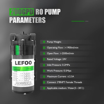 #ad LEFOO Water Purifier Diaphragm Booster Pump 24V DC Made for Reverse Osmosis $29.98