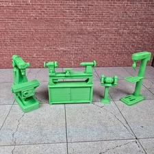 Metal Shop Model Set 1/24 Scale Diorama Garage Action figure Dollhouse Accessory