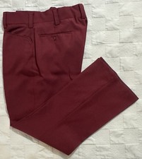 Vintage 70s Sears Perm Prest The Men  s Store Maroon Polyester Pants 36x29